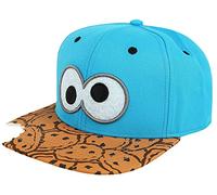 Difuzed Men's Baseball Sesamestreet Cookie Bite Snapback Blue Cap, One Size SB090601SES