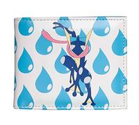 Pokemon Greninja Wallet Water Droplets Logo new Official White Bifold