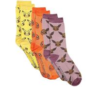 Difuzed Pokémon Pikachu Charmander Eevee socks Unisex Multicolour socks, multi-coloured, 26