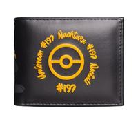 Difuzed Pokemon Umbreon Wallet, Black and Yellow, Bi-Fold, Faux Leather, 6 Card Slots, Coin Compartment, Adult Unisex, Anime/Pokemon