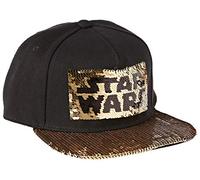 Star Wars Star Wars Logo Sequins Snapback Baseball Cap, Black/gold Sb700127stw (New)