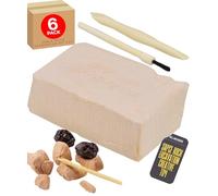 Dig and Discover Space Rocks STEM Science Discovery Kit for Kids Educational Rock Excavation Activity Geology Toy with Tools Great Birthday Gift for Children - 6 Pack - Electoys