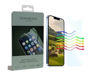 Dig Detox Nomoblooz Set of 2 Anti Blue Light Screen Protector with Installation and Cleaning Kit - Tempered Glass for iPhone Screen Guard Film