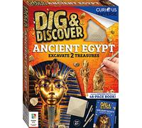 Dig & Discover Ancient Egypt Kit | Excavate 2 Treasures | Educational Archaeology Kits for Kids | Ages 6 to 12 Years | STEM Home Learning | Fact Book