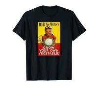 Dig For Victory Grow Your Own Vegetables Retro Vintage T-Shirt