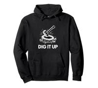 Dig It Up Rockhound Crystal Mining Graphic Pullover Hoodie