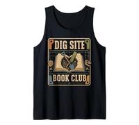Dig Site Book Paleontologist Club Library Reading Group Tank Top