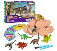 Dig Up Dinosaur Fossil Eggs, Includes 12 Eggs and Discover 12 Cute Dinosaurs, Easter Digging Toy for Kids Age 3+, Archaeology Science STEM Gifts