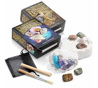 Dig Your Own Rock, Mineral & Fossil Kit - 2 Pack Excavation Kits with Real Fossils & Gemstones, STEM Science Activity Set