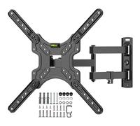 Digank TV Wall Bracket for Most 26-55 inch,Corner TV Wall Mount with Tilt Swivel Extension, Universal TV Bracket Holds up to 35 Kg, Single Stud Center Design Fits Flat/Curved TVs, Max Vesa 400x400mm
