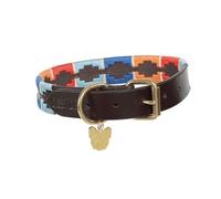 Shires Drover Polo Dog Collar, XXXS - S-Turquoise/Red/Orange/Blue XS