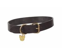 Shires Digby and Fox Flat Leather Dog Collar - XXS (20 - 28cm) · Brown