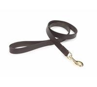 Digby and Fox Flat Leather Dog Lead Brown - Small