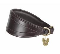 Digby and Fox Padded Greyhound Collar Brown - Extra Small