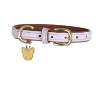 Digby and Fox Padded Leather Dog Collar Lilac - Large