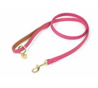 Digby and Fox Padded Leather Dog Lead Pink - 1.5cm