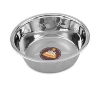 Digby & Fox Dog Bowl - Silver - Size: Large