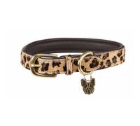 Digby & Fox Leopard Print Cow Hair Leather Dog CollarXXL - Neckline: 56cm-64cm B