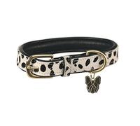 Digby & Fox Printed Cow Hair Dog Collar (XX-Small, Spot)