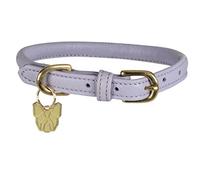 Digby & Fox Rolled Leather Dog Collar (Small, Lilac)