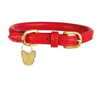 Digby & Fox Rolled Leather Dog Collar (XXX-Small, Scarlett)