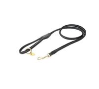 Digby & Fox Rolled Leather Dog Lead Black (One Size)