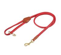 Digby & Fox Rolled Leather Dog Lead Scarlet (One Size)