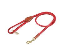 Digby and Fox Rolled Leather Dog Lead Scarlett - One Size