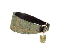 Digby and Fox Tweed Greyhound Collar Red/Yellow/Blue Check - Small