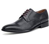 DIGEL Simon Men's Business Shoes Lace-Up Smooth Leather Lace-Up Shoes Office Elegant Plain Business Office Dark Blue Simple Elegant Classic, Black, 12 UK