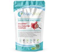 Digestive Enzymes | 120 Tablets | DigeZyme® | Contains Amylase, Lactase, Lipase, Protease & Cellulase | Digestion Support, Gut Health, Bloating & Discomfort Relief | Vegan | UK Made | by NutriVolv