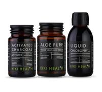 Digestive Support Blend - Liquid Chlorophyll 125ml, Activated Charcoal, Aloe Pure Capsules - Gut Cleanse & Digestive Support Bundle for Natural Detox, Bloating Relief & Daily Wellness