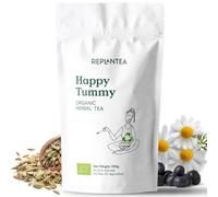 Digestive Tea Organic Happy Tummy 100g (50 Cups) Calming Digestive Tea, Green Rooibos, Chamomile, Rose Hip, Dandelion, Cranberry, Fennel REPLANTEA