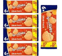 Digestives The Original Biscuits 90g PMP - Classic Crunchy Wheatmeal Biscuits - Golden Baked Crisp Tea Time Snack - High Fibre Biscuit Pack - MVit (10 x Pack)