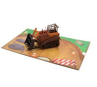 Digger Builder Construction 3D Pop Up, Handmade Greetings Card for Men Farmers Father’s Day, Thank You Card, Congratulations Card, Birthday Card