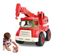 Digger - Creative Inertia Car Toy Construction Trucks | ABS Material with Stable Coasting Function, Yellow Excavator Blue Dump Truck Red Crane Green Mixer, Fun Vehicle Toys