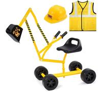 Digger Toys For 3-8 Year Old Boys Girls: Ride On Digger Toy Sand Digger on Wheels, Sand Toy Beach Toys Gifts For 3 4 5 6 7 Years Old Boys Kids