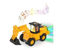 Digger toys, Tractor Toy, Digger Toys for 3+ Year Olds, Disco Diggers for Boys and Girls, Toys for 3,4,5,6,7,8 Year Old Boys, Light up Truck Construction Toy for Kids Christmas Birthday Gift
