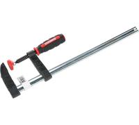 Diggers 250 mm F-Clamp with Bi-Material Handle • 50 mm Depth • 170 kg Clamping Force • Heavy-Duty Woodworking, Welding & DIY Clamp