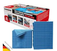 Diggers Professional Microfibre Cloth Box - 50 x Absorbent Microfibre Cloths - Car Maintenance Reusable for Car, Office, Living Room and Workshop, 30 x 30 cm