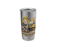 Digging for Eggs Easter Adventure Excavator Construction Stainless Steel Insulated Tumbler
