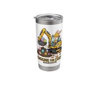 Digging for Eggs Easter Adventure Excavator Construction Stainless Steel Insulated Tumbler