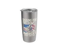 Digging for Freedom Americas Heart and Soil Excavator Stainless Steel Insulated Tumbler