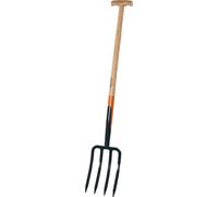 Digging Fork Manure Fork Tines 4 With T-Handle 85 Cm Anthracite Orange
