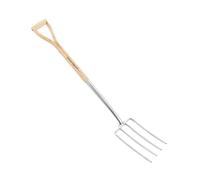 Digging Fork Stainless Steel Garden Fork With Ash Wood D Handle For Soil Loosening Compost Turning And Garden Work 110 cm