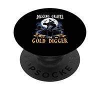 Digging Graves For Gold Digger Graveyard Cemetery Worker PopSockets Adhesive PopGrip