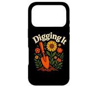 Digging It Funny Gardening Retro Flower Graphic Case for iPhone 17 Pro