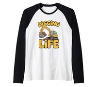 Digging Life/Construction Excavator Operator Raglan Baseball Tee