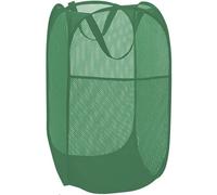 Diggoour 75L Deluxe Strong Mesh Pop up Laundry Hamper Basket with Side Pocket for Laundry Room, Bathroom, Kids Room, College Dorm or Travel(Green, 36x36x60cm)