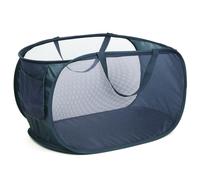 Diggoour Durable Collapsible Laundry Baskets, Mesh Pop Up Laundry Hamper with Handy Pocket, Foldable Clothes Hamper with Reinforced Carry Handles for Laundry, Bathroom, Kids Room or Travel Navy